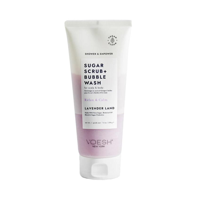Voesh Sugar Scrub & Buble Wash-Lavender Land 210g