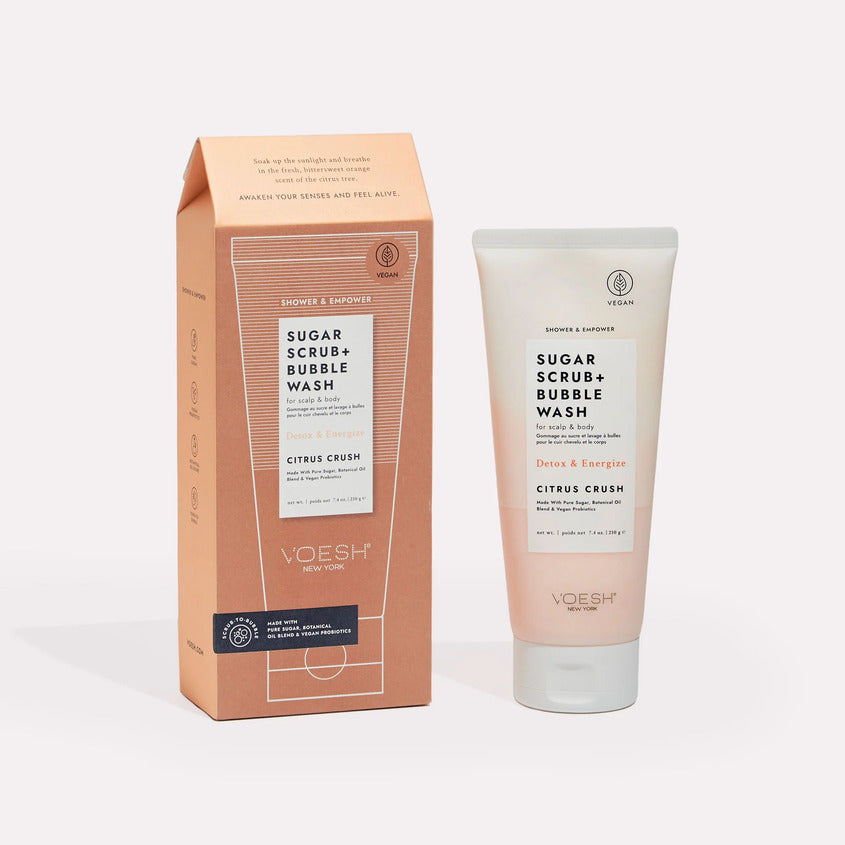 Voesh Sugar Scrub & Bubble Wash-Citrus Crush 210g – buy online