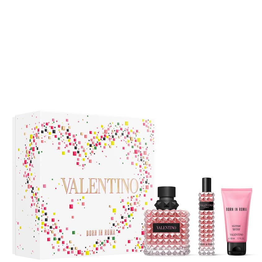 VALENTINO DONNA BORN IN ROMA SET' S1 23 (EDT 100ML + BL 50ML + EDT 15ML) – شراء أونلاين