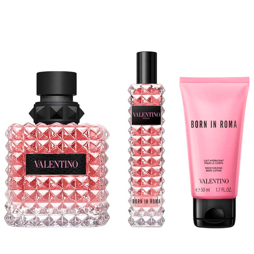VALENTINO DONNA BORN IN ROMA SET' HOL23 (EDP 100ML + BL 50ML + EDP 15ML) – متجر إلكتروني