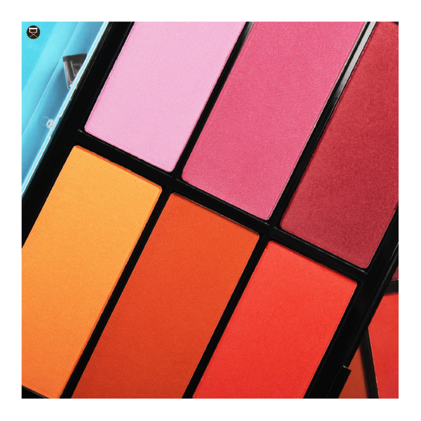 6 Color Blush Palette Orange Violet