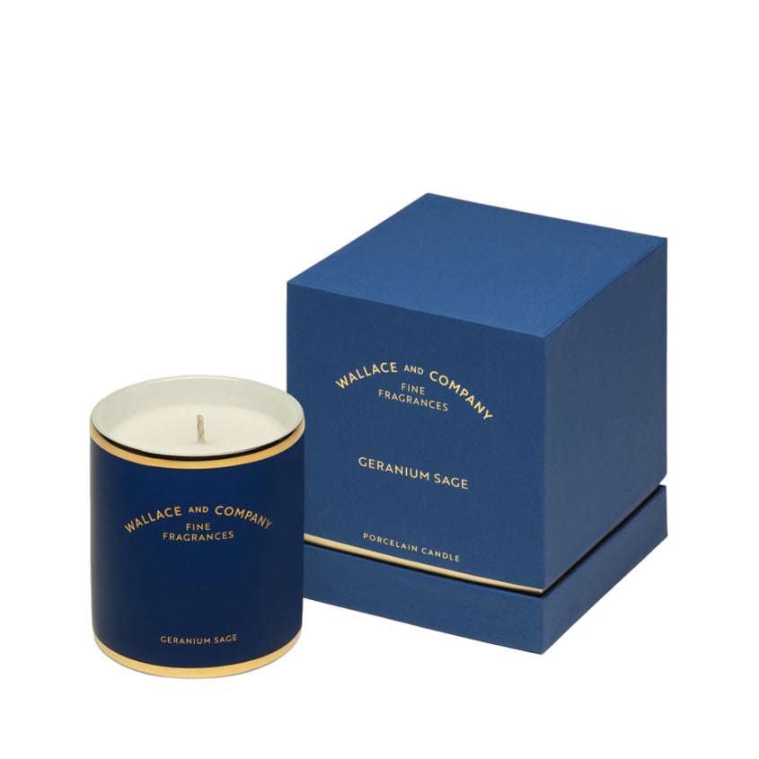 Geranium Sage Porcelain Candle