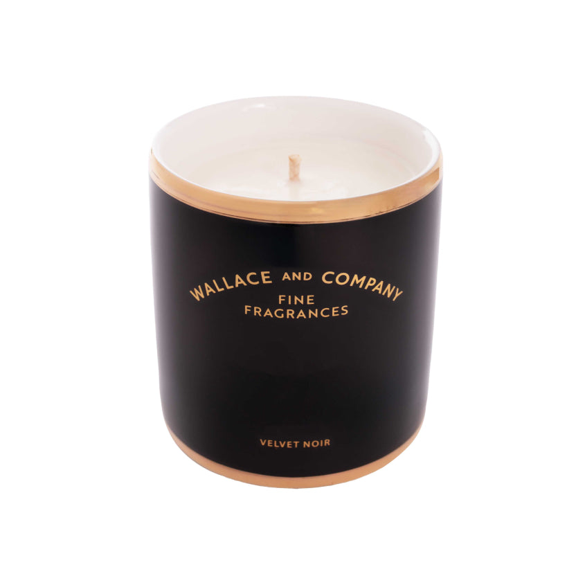 Velvet Noir Porcelain Candle