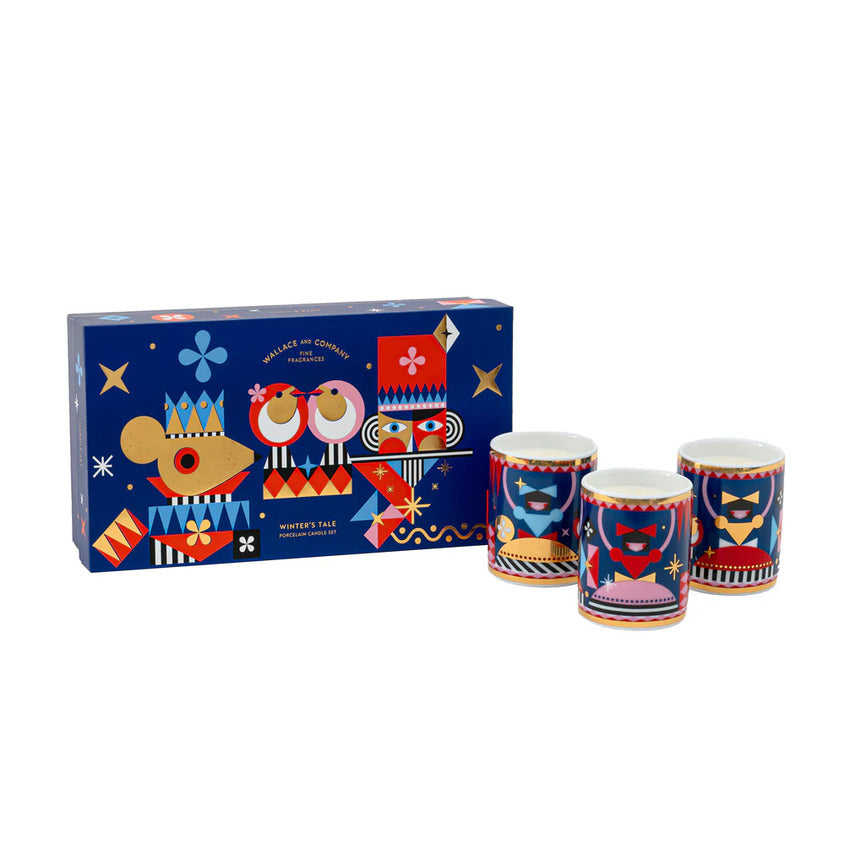 WALLACE AND COMPANY Winters Tale Trio Candle Set