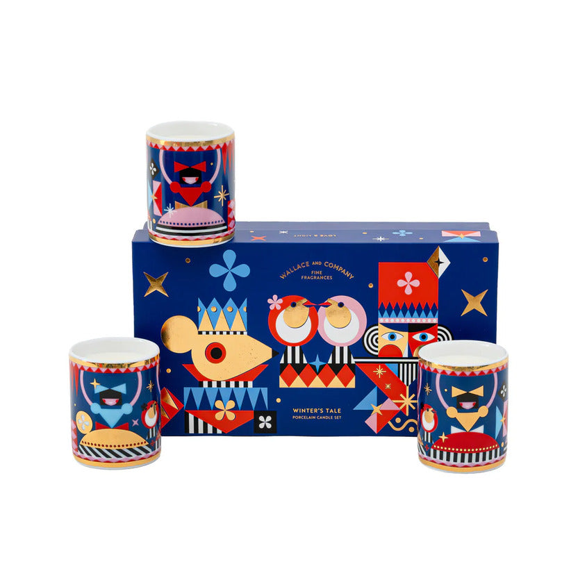 WALLACE AND COMPANY Winters Tale Trio Candle Set