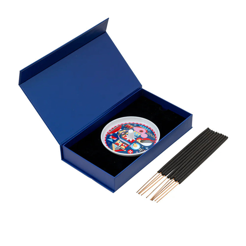 WALLACE AND COMPANY Winters Tale Incense Dish Set