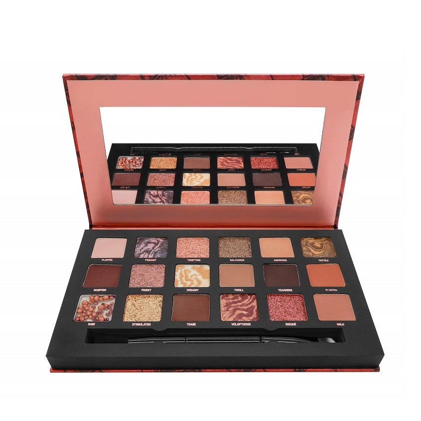 W7 COSMETICS RACY TEMPTING MULTI TEXTURED PRESSED PIGMENT PALETTE 18G
