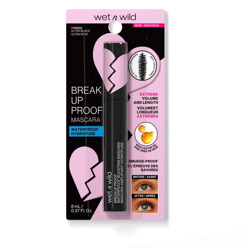 WET&WILD MEGALAST BREAKUP PROOF WATERPROOF BOOSTING MASCARA ULTRA BLACK – free delivery