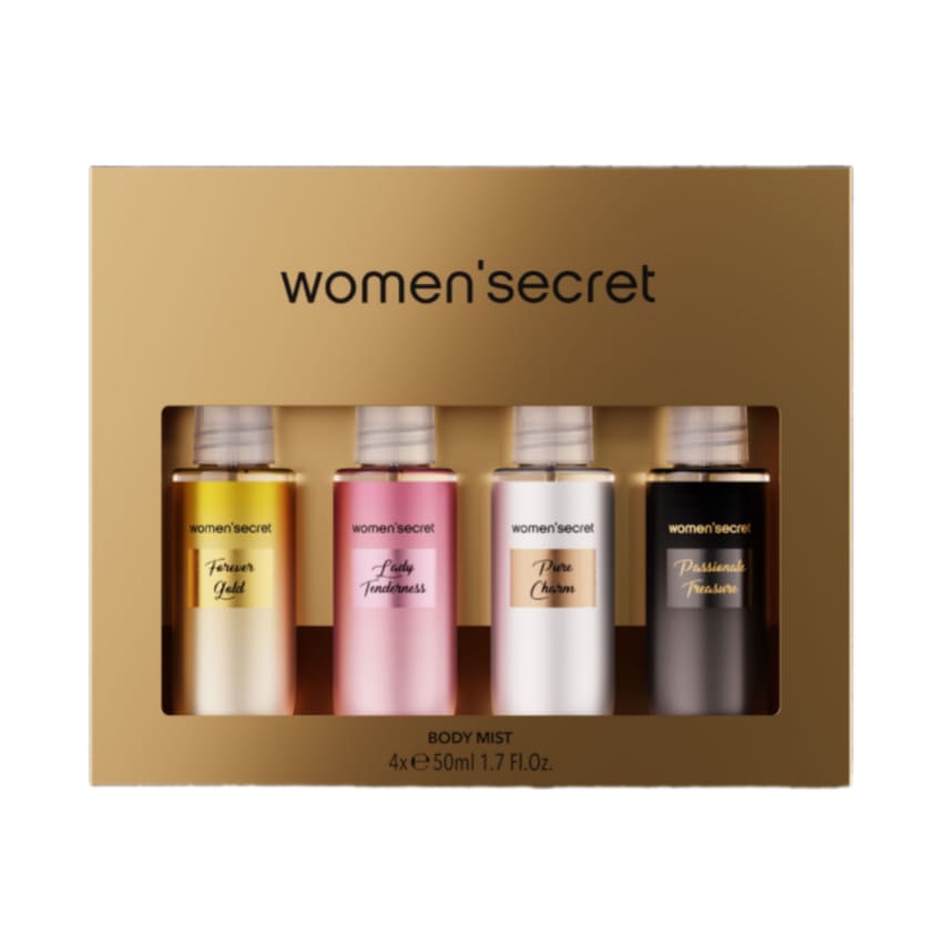 WOMEN'SECRET SET (BODY MIST COFFRET METALIC 4X50ML)
