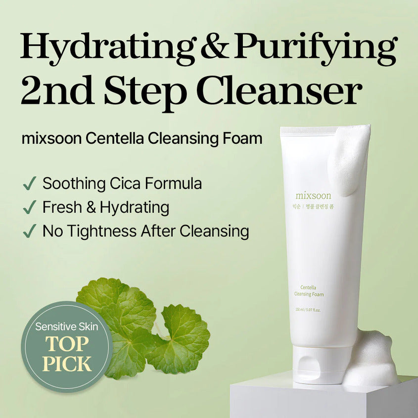 MIXSOON CENTELLA CLEANSING FOAM 150ML – free delivery