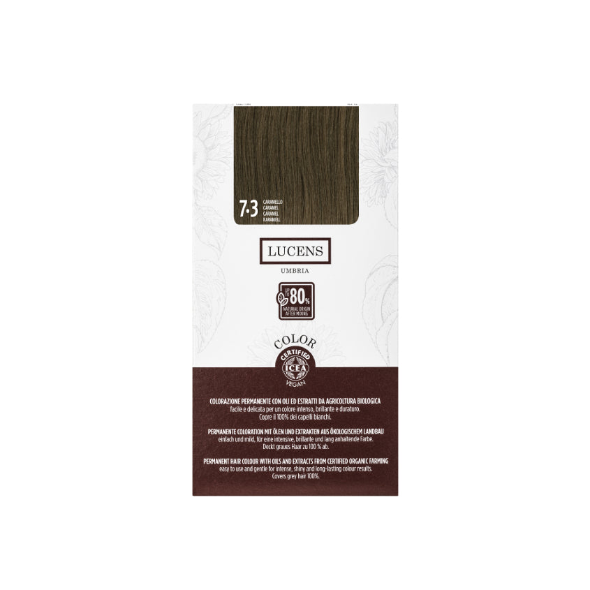 LUCENS UMBRIA LUCENS PERMANENT HAIR COLOR 7.3 CARAMELLO 145ML – شراء أونلاين