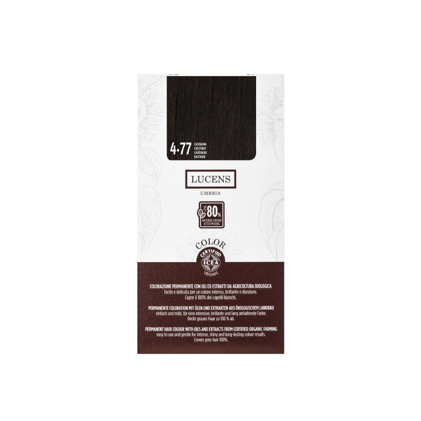 LUCENS UMBRIA LUCENS PERMANENT HAIR COLOR 4.77 CASTAGNA 145ML – متجر إلكتروني