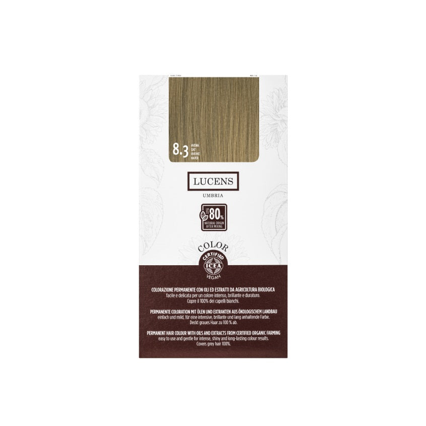 LUCENS UMBRIA LUCENS PERMANENT HAIR COLOR 8.3 AVENA 145ML