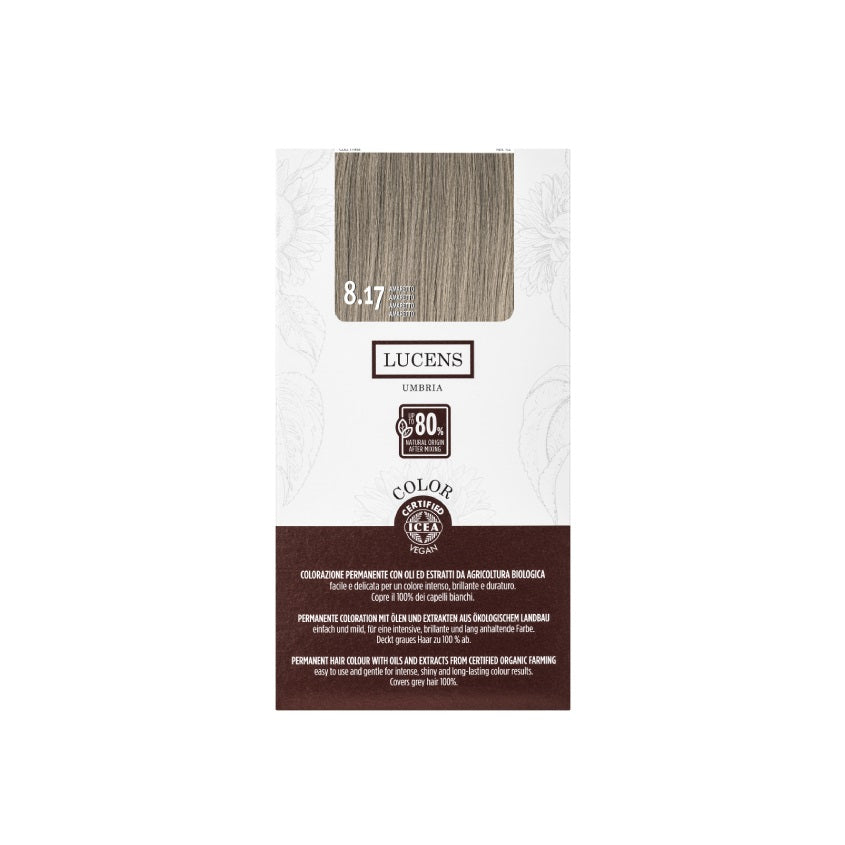 LUCENS UMBRIA LUCENS PERMANENT HAIR COLOR 8.17 AMARETTO 145ML – متجر إلكتروني