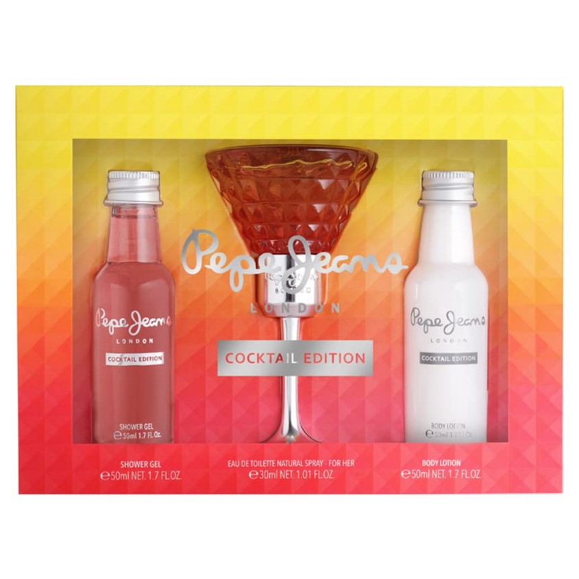 PEPE JEANS COCKTAIL EDITION FOR HER SET(EDT 30ML+BL 50ML+SG 50ML)