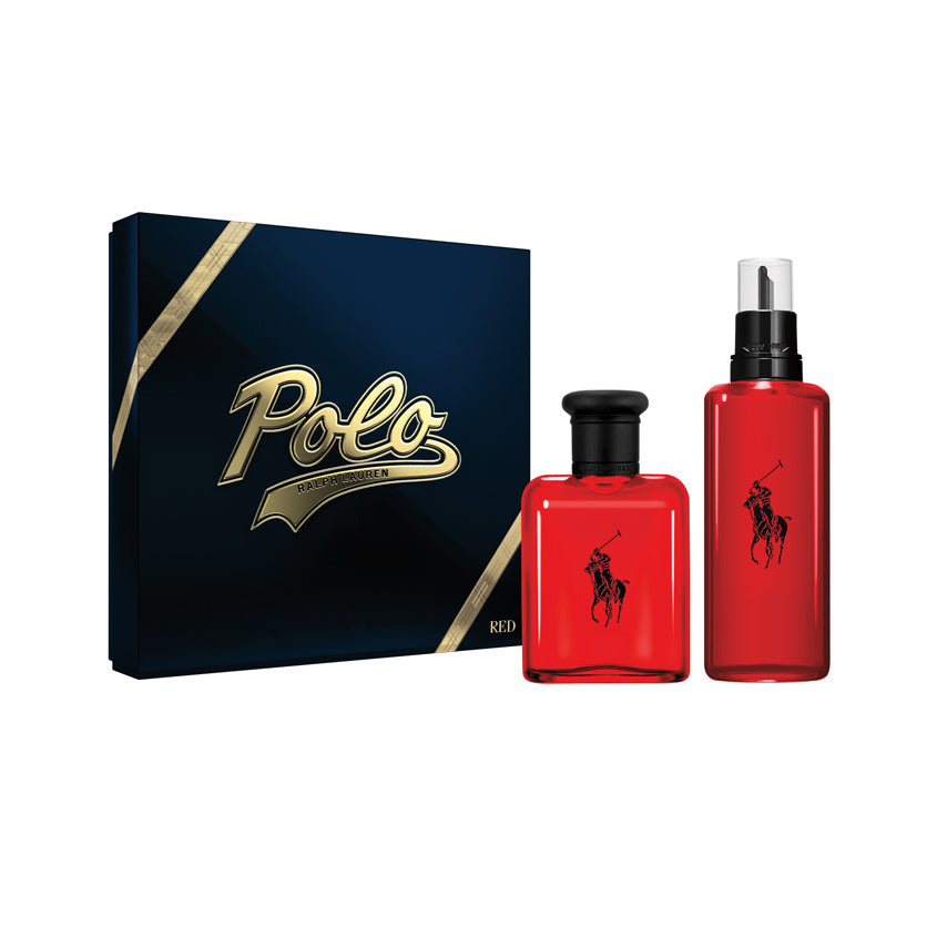POLO RED EDT SET ( EDT 75ML + REFILL BOTTLE 150ML )