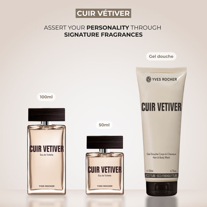 YVES ROCHER CUIR VETIVER EDT 100ML – صورة 7