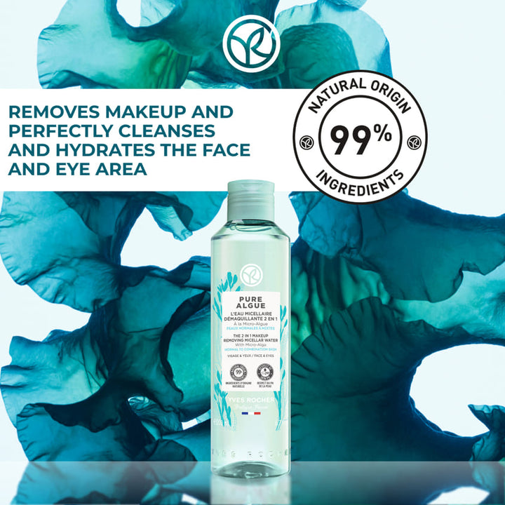 PURE ALGUE THE 2 IN 1 MAKEUP REMOVER MICELLAR200ML
