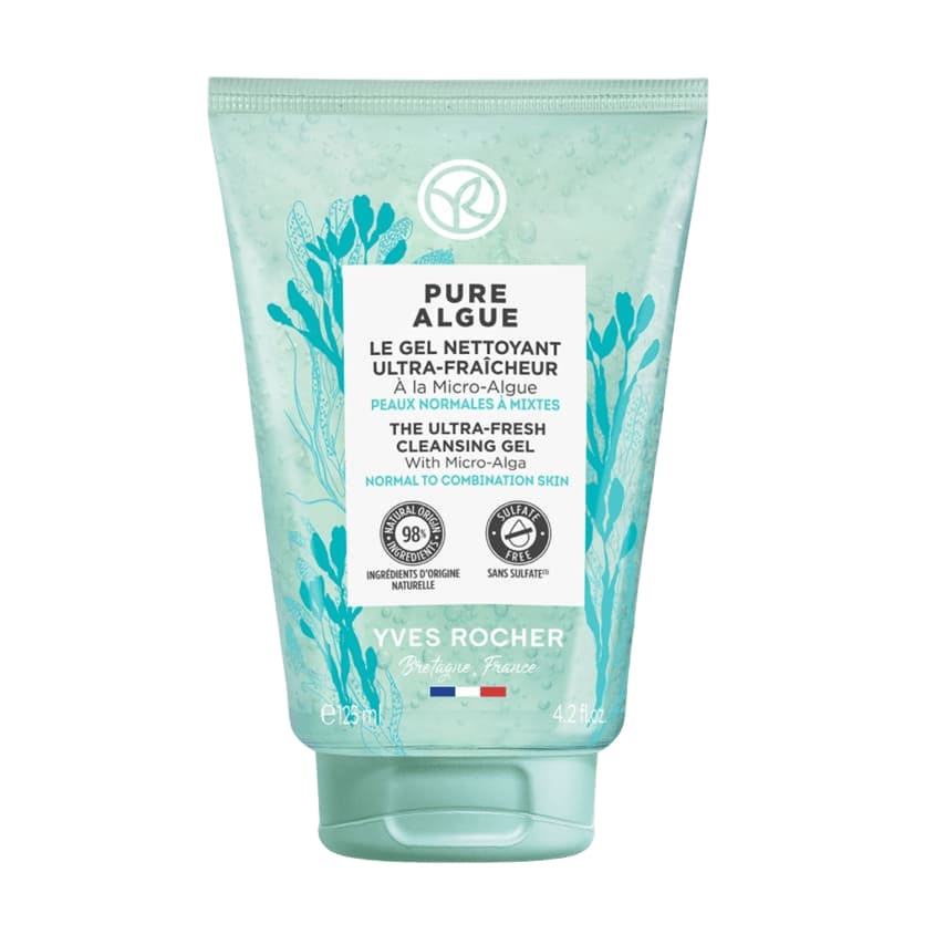 YVES ROCHER PURE ALGUE THE ULTRAFRESH CLEANSING GEL TUBE 125ML – صورة 6