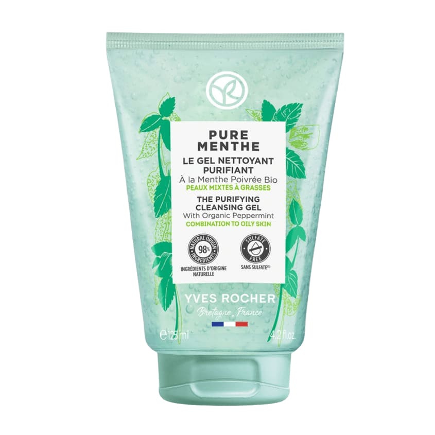 YVES ROCHER PURE MENTHE THE PURIFYING CLEANSING GEL TUBE 125G – صورة 5